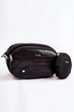 New GOE Damska Torebka Listonoszka 3w1 ZNJ032 Czarna