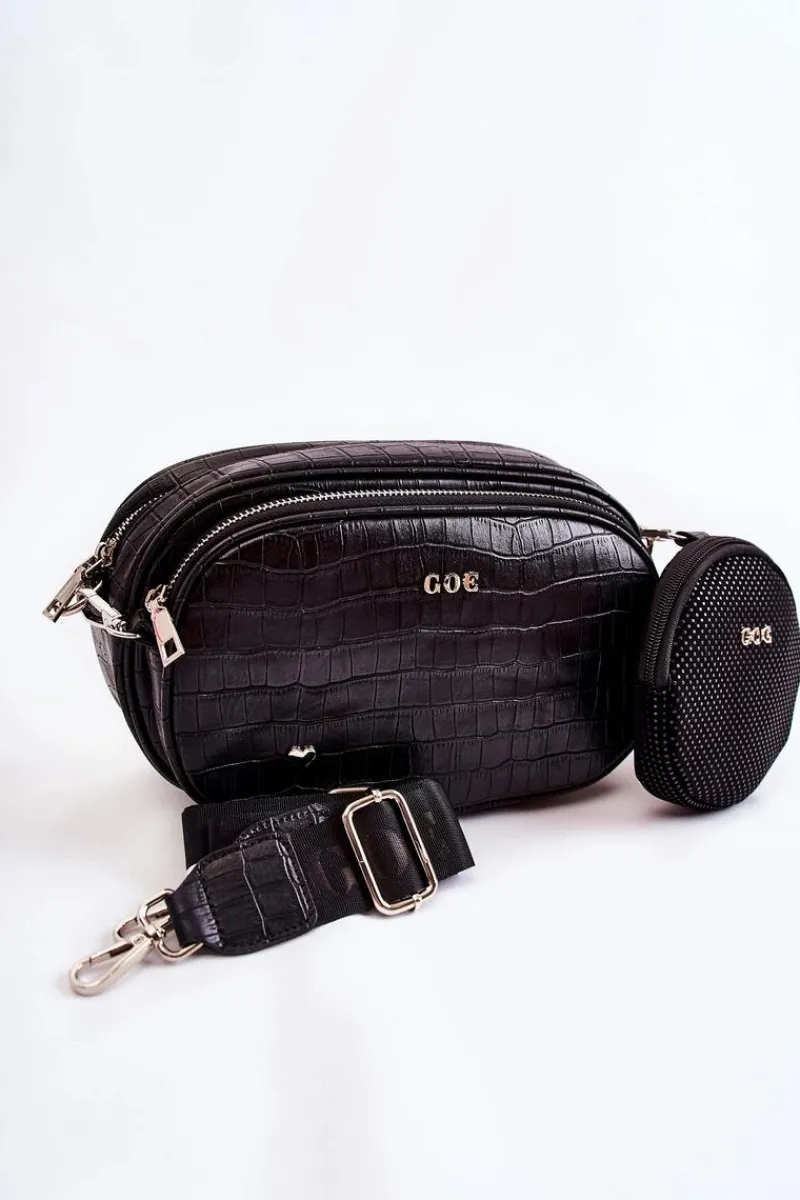 New GOE Damska Torebka Listonoszka 3w1 ZNJ032 Czarna