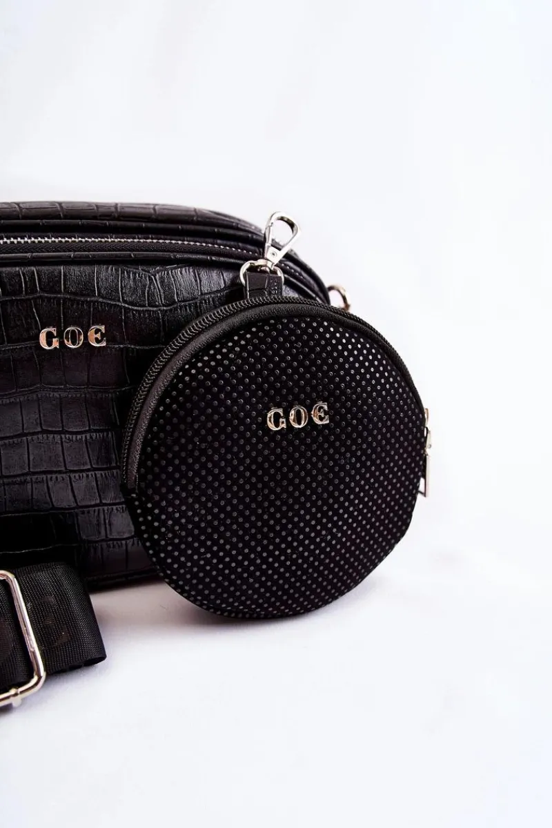 New GOE Damska Torebka Listonoszka 3w1 ZNJ032 Czarna