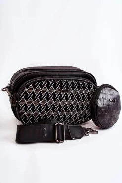 Torebki Klasyczne|Listonoszki></noscript>GOE Damska Torebka Listonoszka 3w1 ZNJ031 Czarna