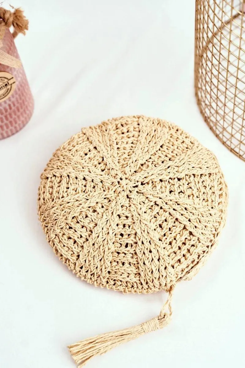 Torebki Klasyczne>Boto Damska Torebka Pleciona Boho Beżowa