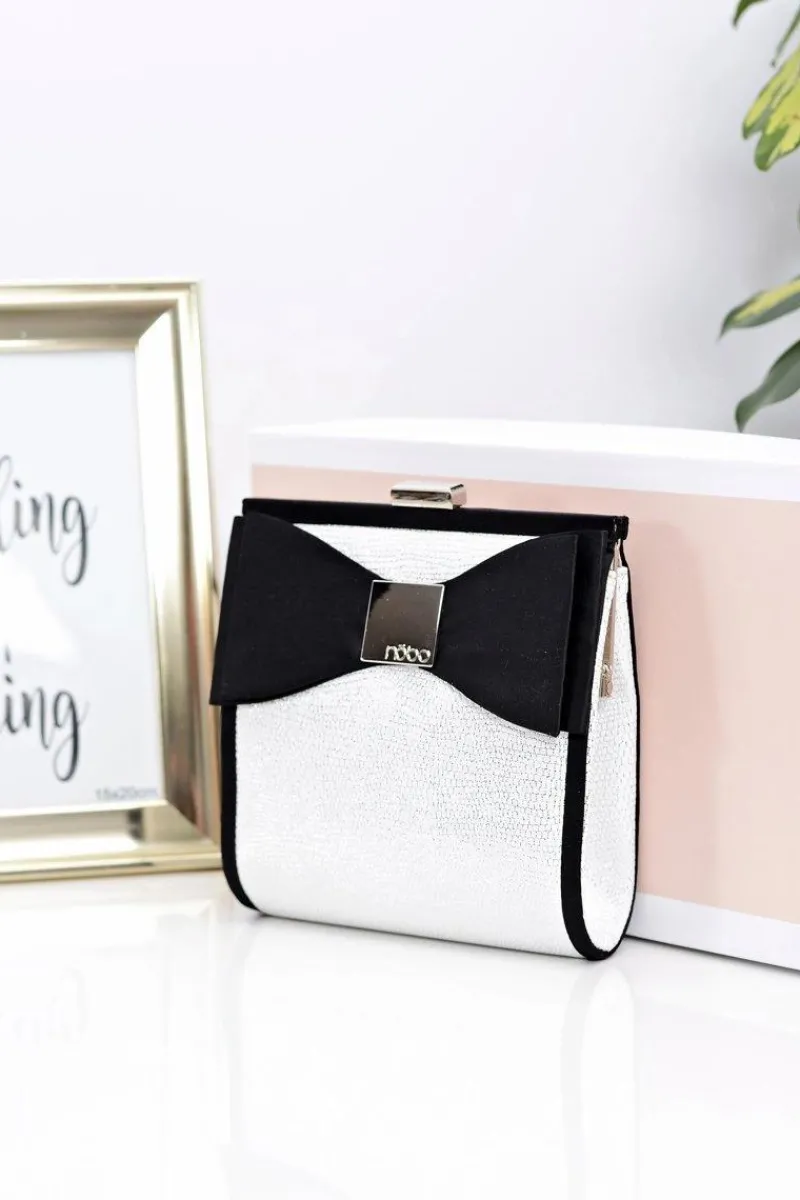 Clearance Damska Torebka Srebrna Kopertówka Kopertówki