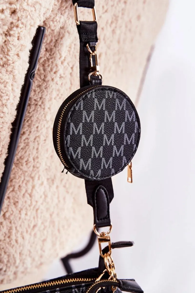 Torebki Klasyczne|Listonoszki>Boto Damska Torebka Z Portmonetką 3w1 Czarna Bormea