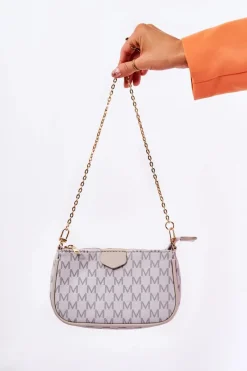 Torebki Klasyczne|Listonoszki>Boto Damska Torebka Z Portmonetką 3w1 Szara Bormea