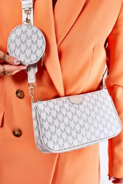 Torebki Klasyczne|Listonoszki>Boto Damska Torebka Z Portmonetką 3w1 Szara Bormea