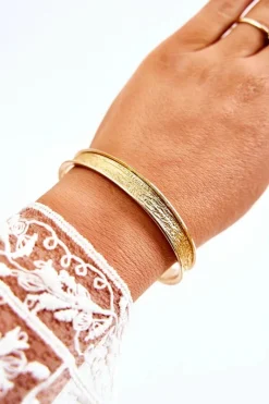Discount Damska Wsuwana Bransoletka Z Tłoczeniem Złota Bransoletki