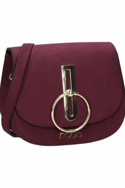 Damska Zamszowa Torebka Bordowa NBAG-F0180-C005 Torebki Nobo