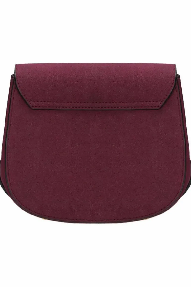 Damska Zamszowa Torebka Bordowa NBAG-F0180-C005 Torebki Nobo