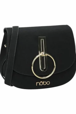 Clearance Nobo Damska Zamszowa Torebka Czarna NBAG-F0180-C020