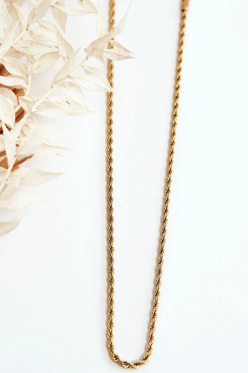 Naszyjniki>Glam Chic Damski Łańcuszek Typu Singapur Złoty