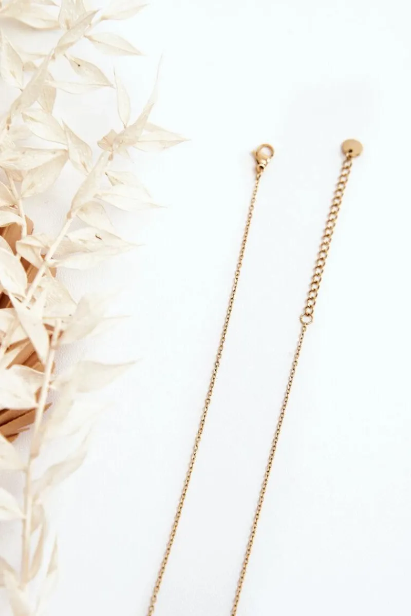 Hot Damski Łańcuszek Z Kołem I Koniczyną Złoty Naszyjniki