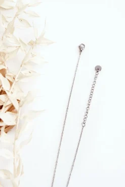 Sale Damski Łańcuszek Z Kwiatem Srebrny Naszyjniki