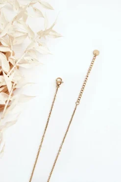 Naszyjniki>Glam Chic Damski Łańcuszek Z Literką V Złoty