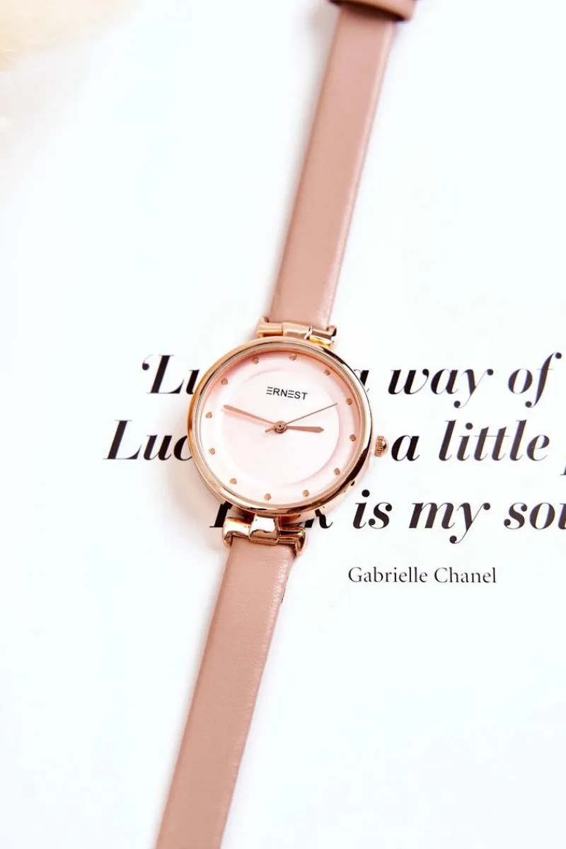 Clearance Ernest Damski Analogowy Zegarek Nude