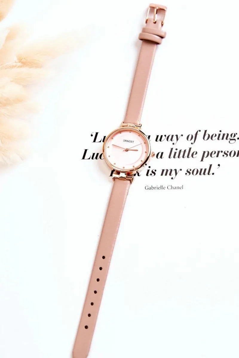 Clearance Ernest Damski Analogowy Zegarek Nude