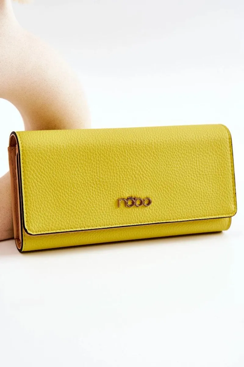 Discount Nobo Damski Duży Portfel Skórzany M0123-C002 Żółty