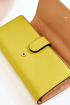 Discount Nobo Damski Duży Portfel Skórzany M0123-C002 Żółty