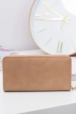 Best Damski Duży Portfel z Frędzlem Brelok Coffe Portfele