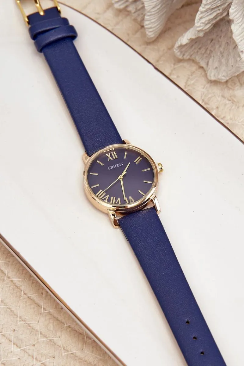 Clearance Ernest Damski Granatowy Zegarek E97316