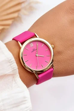 Outlet Damski Gumowy Zegarek Fuksja Zegarki