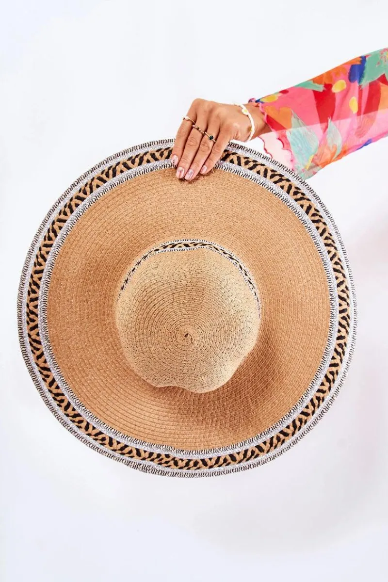 Okrycia Głowy>Boto Damski Kapelusz Na Lato Brązowy Sabrina