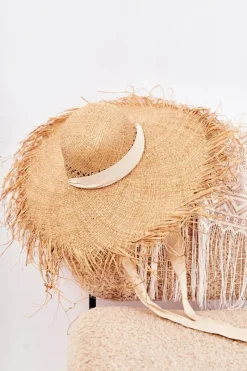 Okrycia Głowy>Boto Damski Kapelusz Słomkowy Beżowy Talia