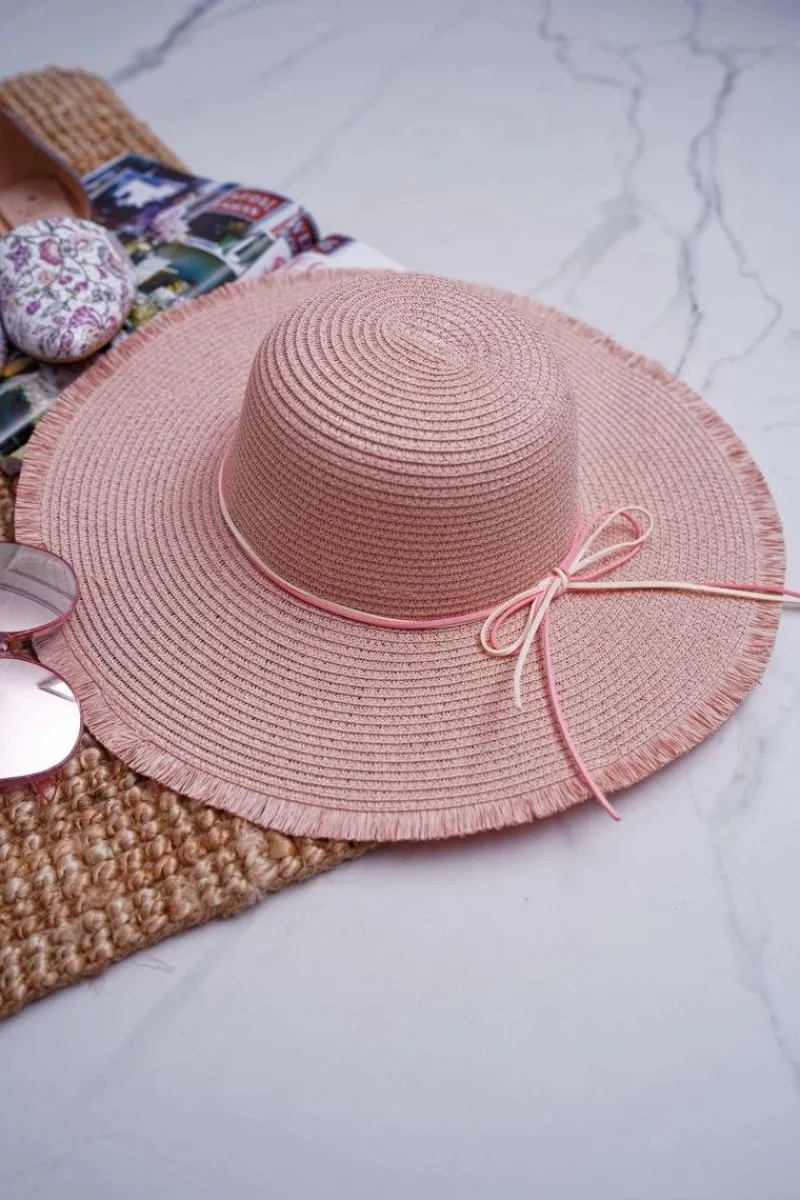 Okrycia Głowy>Boto Damski Kapelusz Słomkowy Różowy La Madrid