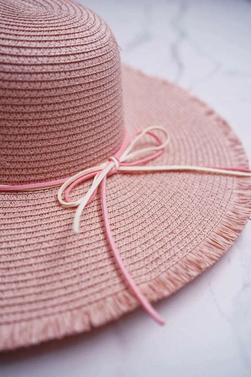 Okrycia Głowy>Boto Damski Kapelusz Słomkowy Różowy La Madrid