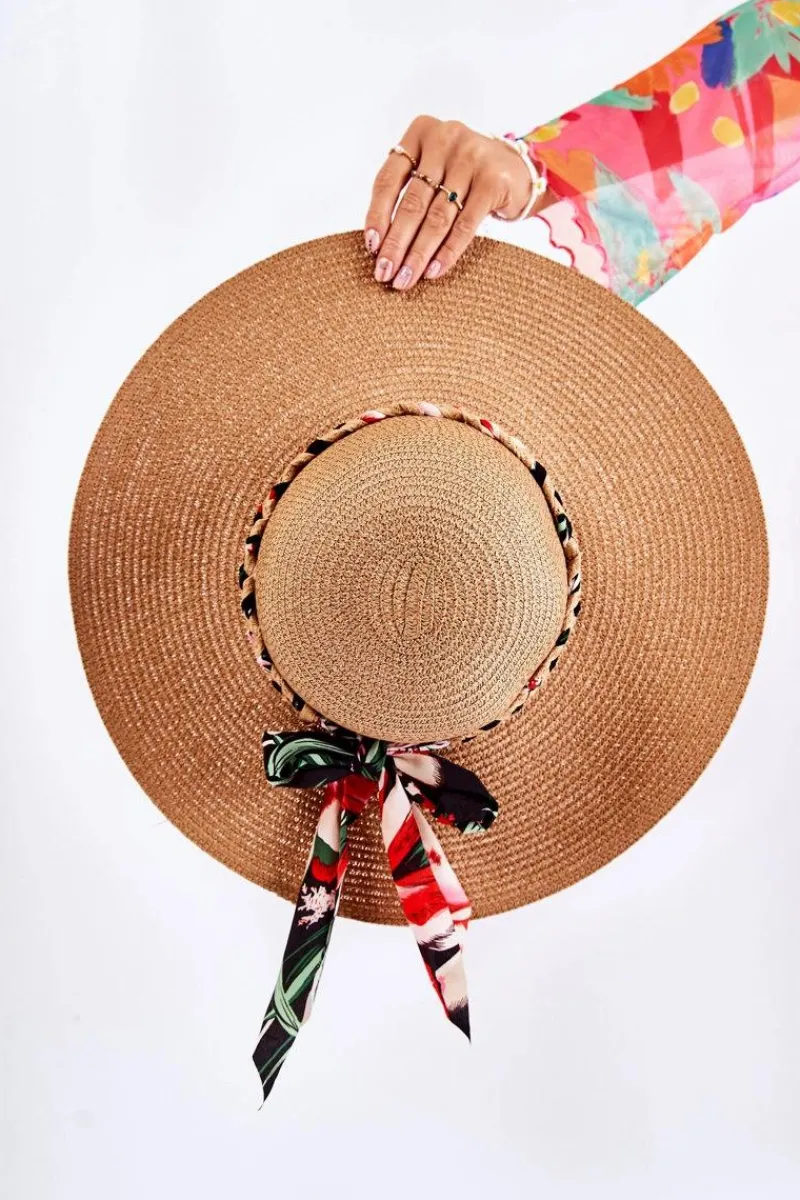 Best Damski Kapelusz Z Kolorowym Paskiem Camel Marsela Okrycia Głowy