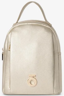 Damski Mały Plecak Z Eko Skóry BAGP230-K023 Złoty Plecaki|Torebki Nobo
