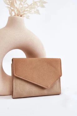 Best Boto Damski Mały Portfel Na Magnes Beżowy Zaya