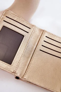 Boto Damski Mały Portfel Na Magnes Złoty Zaya