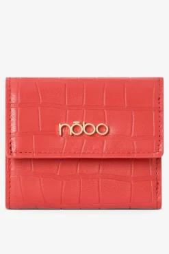 Portfele>Nobo Damski Mały Portfel Ze Skóry Naturalnej Zwierzęcy Wzór NPUR-LR0111-C005 Czerwony