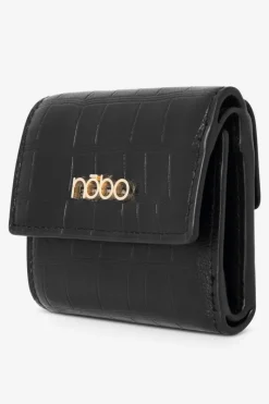 Discount Nobo Damski Mały Portfel Ze Skóry Naturalnej Zwierzęcy Wzór NPUR-LR0111-C020 Czarny