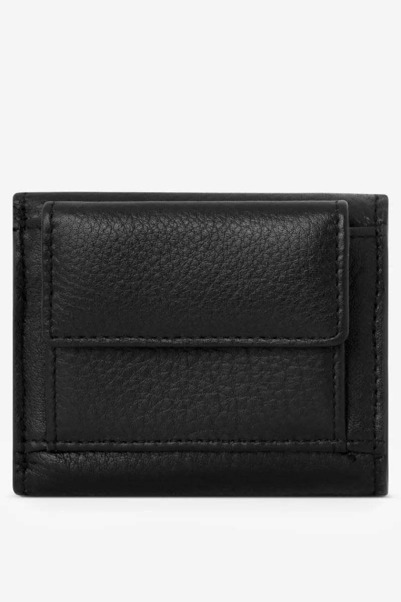 Nobo Damski Mały Portfel Ze Skóry Naturalnej NPUR-LR110-C020 Czarny