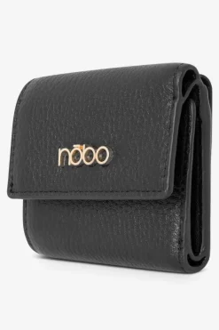 Nobo Damski Mały Portfel Ze Skóry Naturalnej NPUR-LR110-C020 Czarny