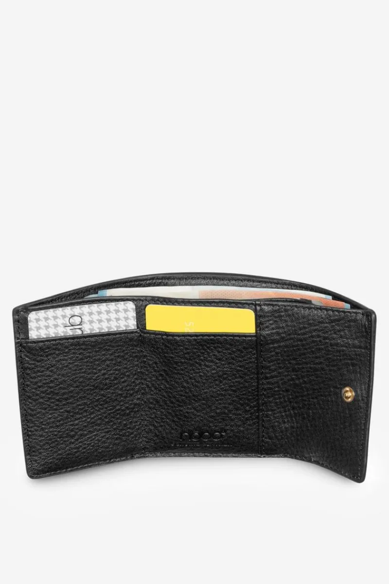 Nobo Damski Mały Portfel Ze Skóry Naturalnej NPUR-LR110-C020 Czarny