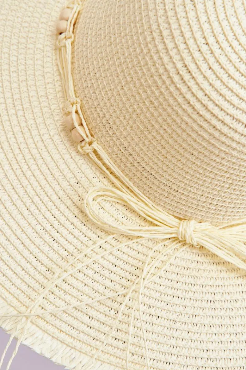 Okrycia Głowy>Boto Damski Modny Kapelusz Z Ozdobną Kokardą Jasnobeżowy