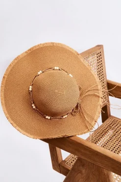 Outlet Damski Modny Kapelusz Z Ozdobną Kokardą Beżowy Okrycia Głowy