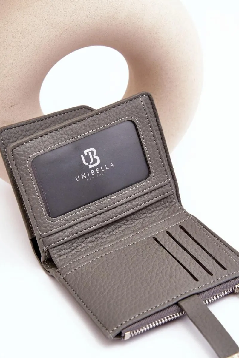 Best Boto Damski Portfel Portmonetka Z Ekoskóry Szary Lazara