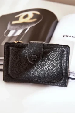 Best Damski Portfel Z Eko Skóry Czarne Isamille Portfele