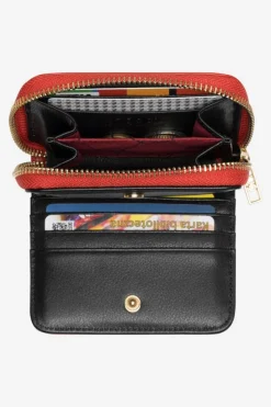 Best Nobo Damski Portfel Ze Skóry Naturalnej Zwierzęcy Wzór Mały NPUR-LR0020-C005 Czerwony