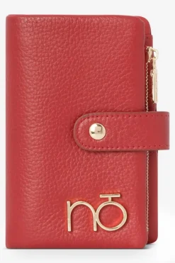 Discount Damski Portfel Ze Skóry Naturalnej NPUR-LR0010-C005 Czerwony Portfele