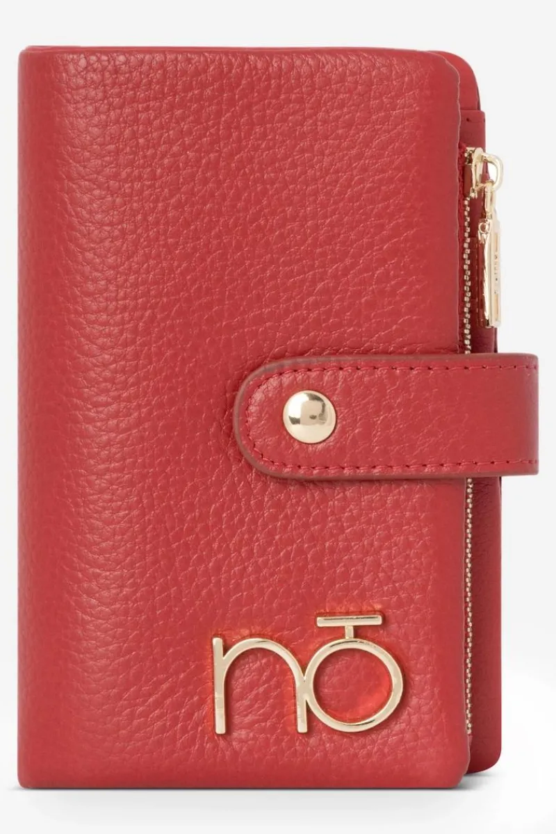 Discount Damski Portfel Ze Skóry Naturalnej NPUR-LR0010-C005 Czerwony Portfele