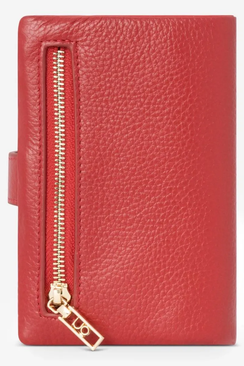 Discount Damski Portfel Ze Skóry Naturalnej NPUR-LR0010-C005 Czerwony Portfele