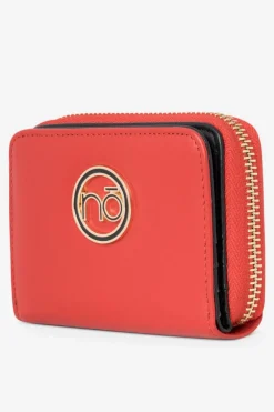 Discount Nobo Damski Portfel Ze Skóry Naturalnej Mały NPUR-LR0021-C005 Czerwony