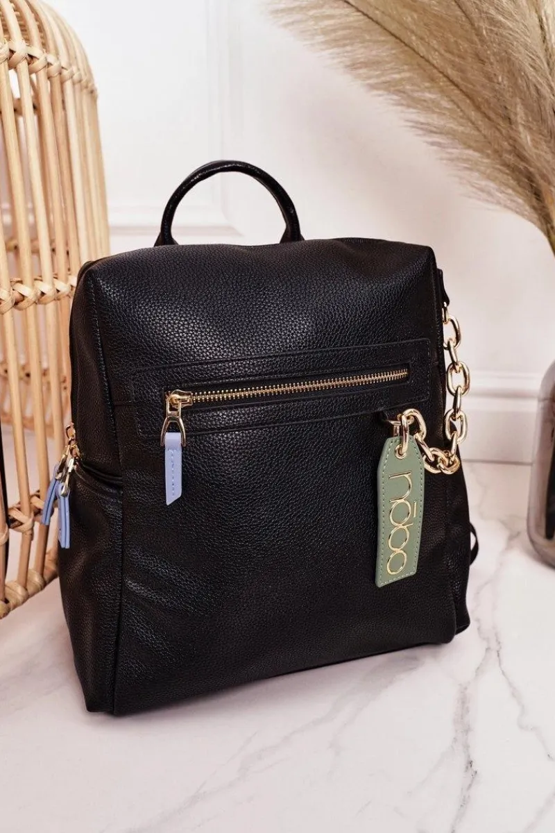 Plecaki|Torebki Nobo>Nobo Damski Skórzany Plecak NBAG-K1800 Czarny