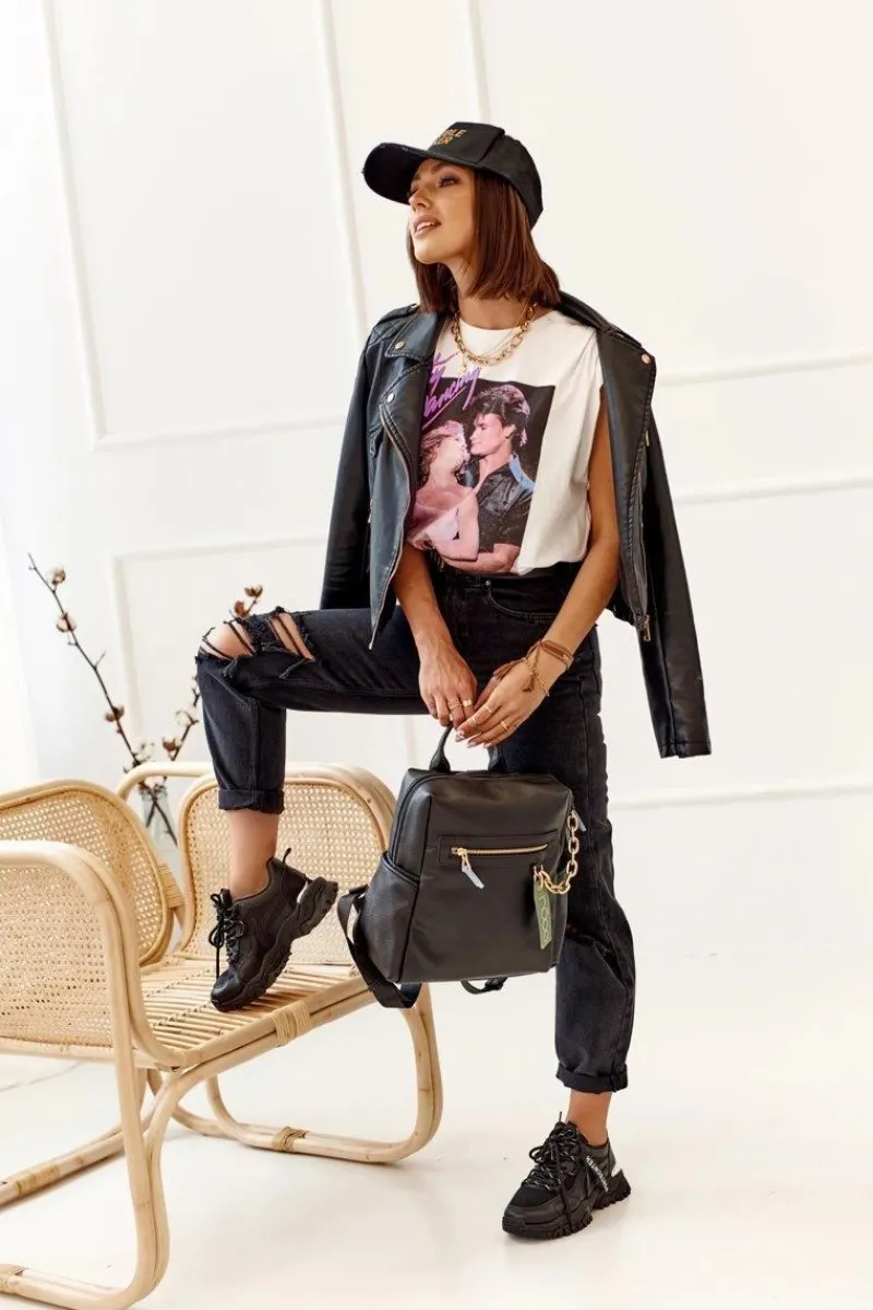 Plecaki|Torebki Nobo>Nobo Damski Skórzany Plecak NBAG-K1800 Czarny