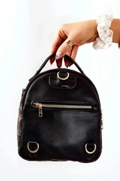 Nobo Damski Skórzany Plecak L1341-C020 Czarny