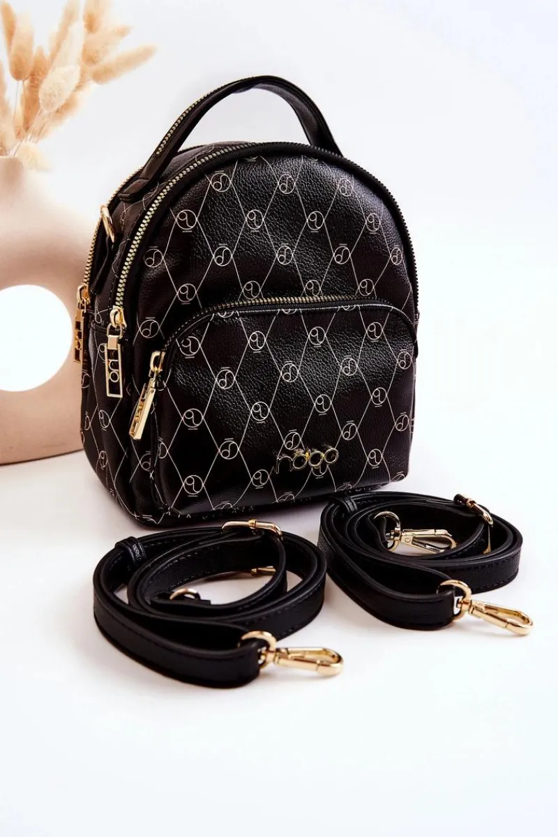 Nobo Damski Skórzany Plecak L1341-C020 Czarny